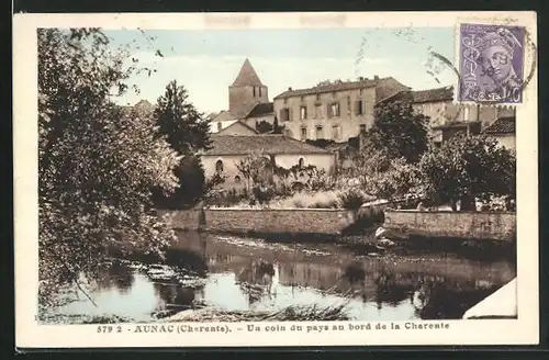 AK Aunac, un coin du pays au bord de la Charente