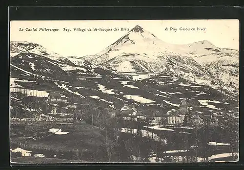 AK Village de St-Jacques des Blats, Puy Griou en hiver