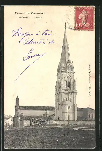 AK Archiac, L`Eglise, die Kirche