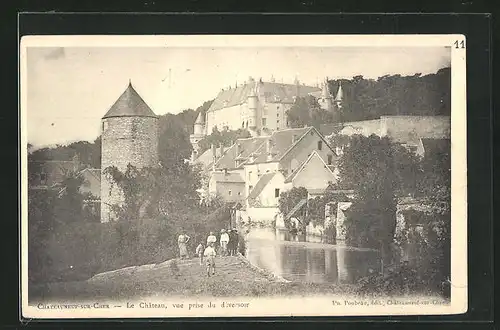 AK Chateauneuf-sur-Cher, le Chateau, vue prise du deversour