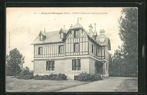 AK Neuvy-sur-Barangeon, Chalet de Beauvoir, facade principale