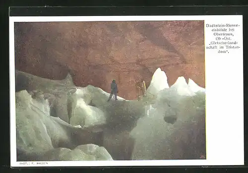 AK Obertraun, Dachstein-Rieseneishöhle, Gletscherlandschaft im Tristandom