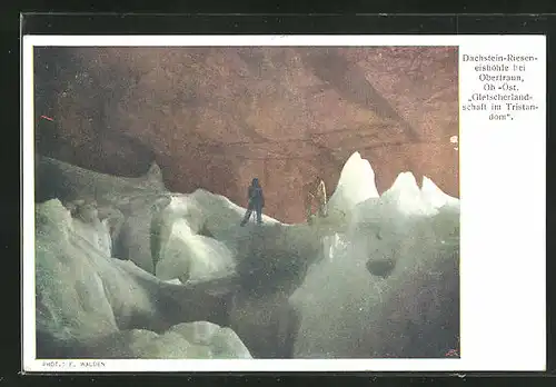 AK Obertraun, Dachstein-Rieseneishöhle, Gletscherlandschaft im Tristandom