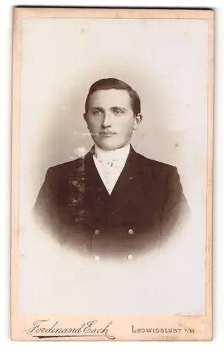 Fotografie Ferdinand Esch, Ludwigslust i/M, Portrait junger Mann in Anzug mit Krawatte