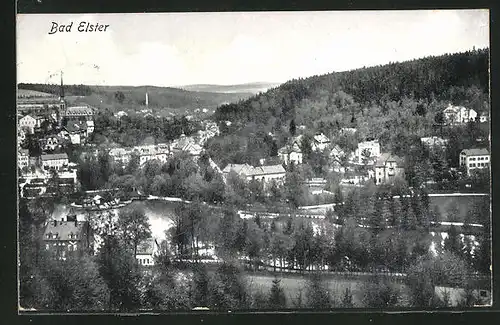 AK Bad Elster, Ortsansicht aus der Vogelschau