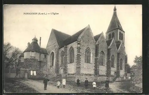 AK Ponsgouin, L`Eglise, Ansicht der Kirche
