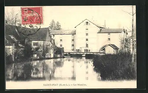 AK Saint-Piat, Le Moulin, Ansicht der Mühle