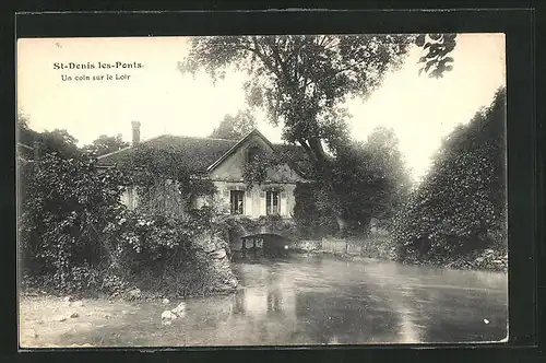 AK St-Denis-les-Ponts, Un coin sur le Loir