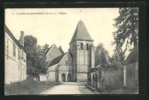 AK St-Lubin-des-Joncherets, L`Eglise, Ansicht der Kirche