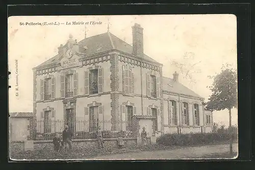 AK St-Pellerin, La Mairie et l`Ecole