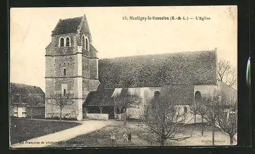 AK Montigny-le-Gannelon, L`Eglise, Kirche