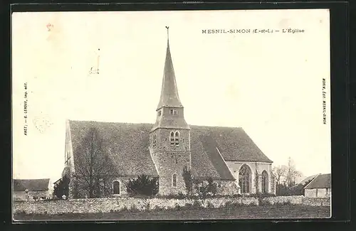 AK Mesnil-Simon, L`Église, Ansicht der Kirche