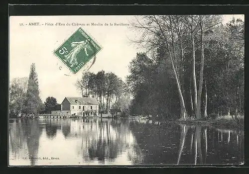 AK Anet, Pièce d`Eau du Chateau et Moulin de la Barillette