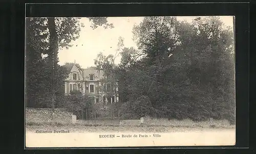 AK Écouen, Route de Paris, Villa