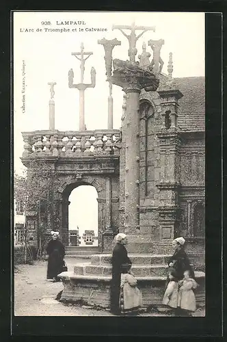AK Lampaul, L`Arc de Triomphe et le Calvaire