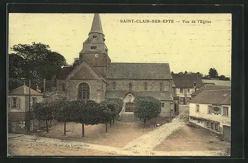 AK Saint-Clair-sur-Epte, Vue de l`Eglise