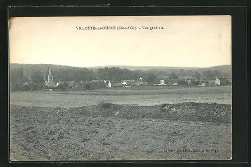 AK Villotte-sur-Ource, Vue générale