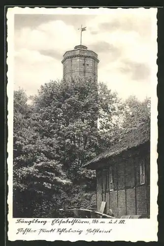 AK Schönwalde am Bungsberg, Blick zum Elisabethturm