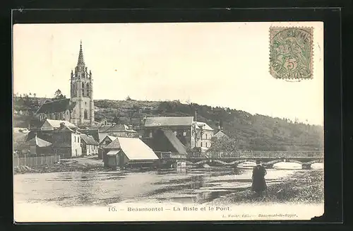 AK Beaumontel, La Risle et le Pont