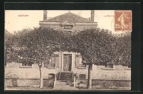 AK Santeny, La Mairie, Rathaus