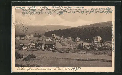 AK Masserberg / Thür. Wald, Panoramablick von der Bergwiese