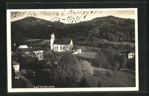 AK Bad Heilbrunn, Ortsansicht mit Kirche