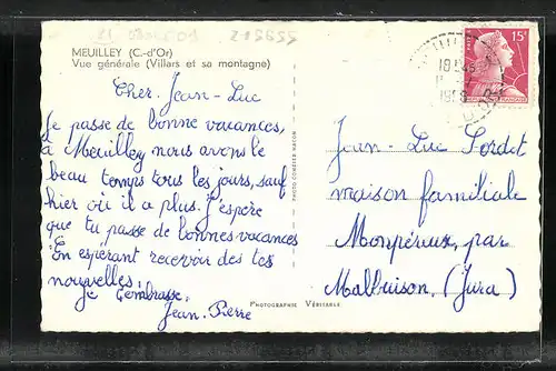 AK Meuilley, Vue generale (Villars et sa montagne)