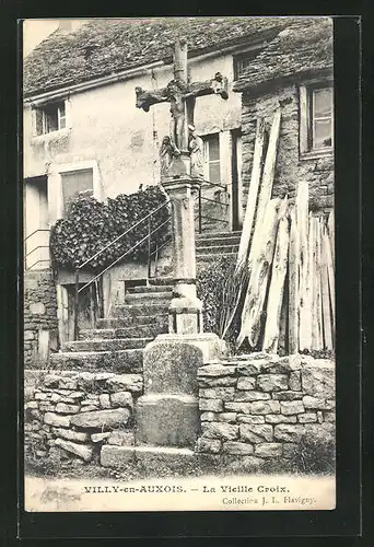 AK Villy-en-Auxois, La Vieille Croix