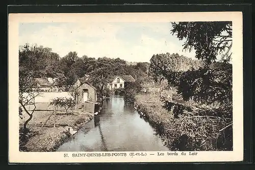 AK Saint-Denis-les-Ponts, les bords du Loir