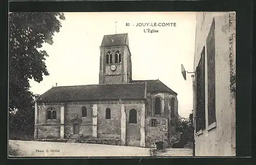 AK Jouy-le-Comte, L`Église, Motiv der Kirche