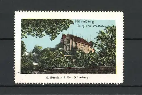 Reklamemarke Nürnberg, Burg von Westen gesehen