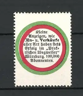 Reklamemarke Anzeigenheft Praktischer Wegweiser