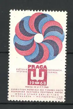Reklamemarke Prag, Exposition Mondiale des Timbres-Poste 1968, Messelogo