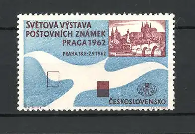 Reklamemarke Prag, Exposition Mondiale des Timbres-Poste 1962, Stadtansicht
