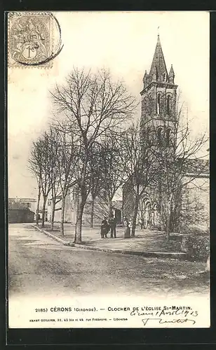 AK Cérons, Clocher de l`Église St-Martin