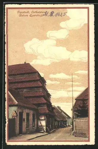 AK Neustadt / Ostholstein, Untere Querstrasse mit alten Häusern
