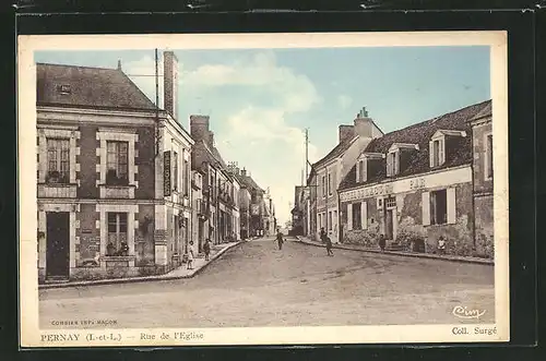 AK Pernay, Hotel de l`Ecu, Rue de l`Eglise