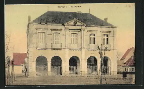 AK Restigné, La Mairie, Ansicht vom Rathaus