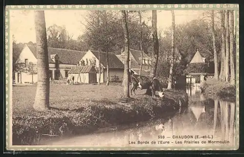 AK Chaudon, Le Bords de l'Eure, Les Prairies de Mormoulin