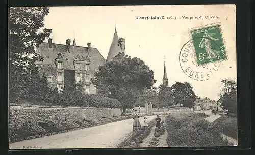 AK Courtalain, Vue prise du Calvaire