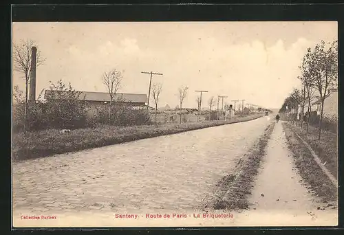 AK Santeny, Route de Paris, La Briqueterie