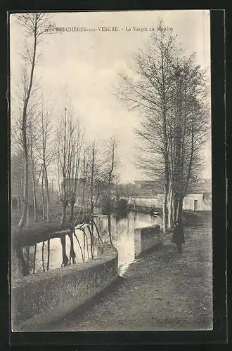 AK Bercheres-sur-Vesgre, La Vesgre au Moulin