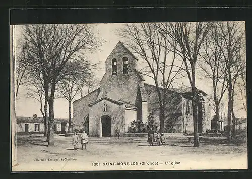 AK Saint-Morillon, L`Eglise, Kirche