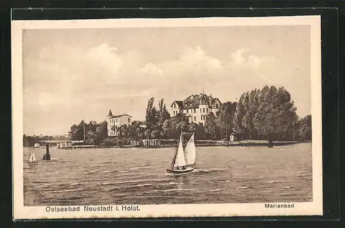 AK Neustadt, Segelboote am Marienbad