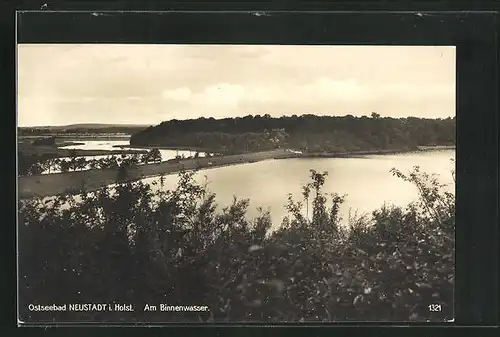 AK Neustadt / Holstein, Binnenwasser am Burg-Wald