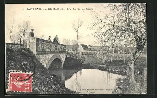 AK Saint-Martin-de-Nigelles, Le Pont des Godets