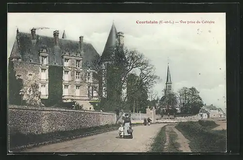 AK Courtalain, Vue prise du Calvaire