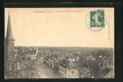 AK Courtalain, Vue prise du Theatre du Chateau
