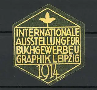 Künstler-Reklamemarke Leipzig, Internationale Ausstellung für Buchgewerbe und Graphik 1914