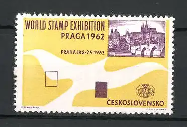 Reklamemarke Praga, World Stamp Exhibition 1962, Ortsansicht